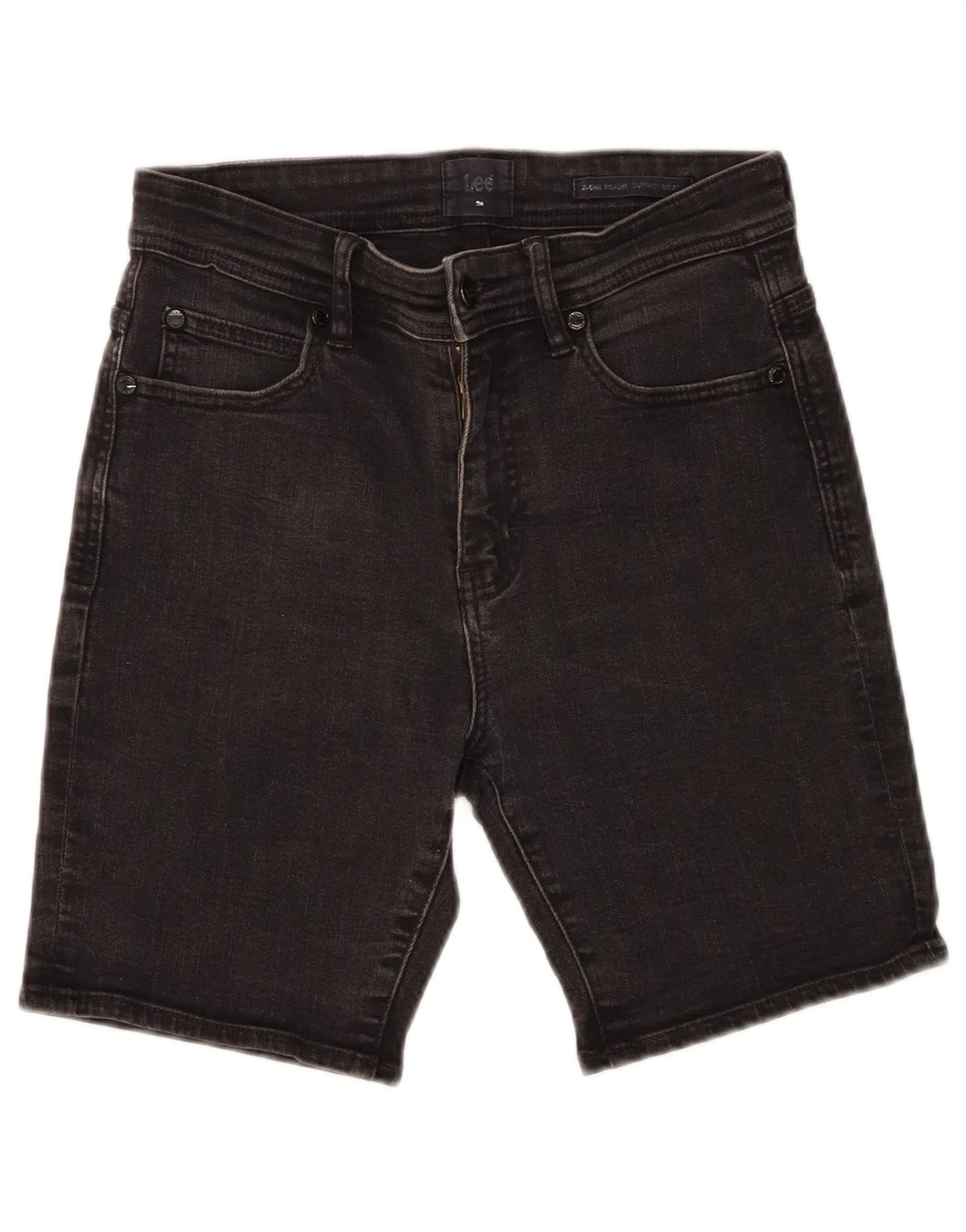 LEE Womens Denim Shorts W28 Medium Black Cotton