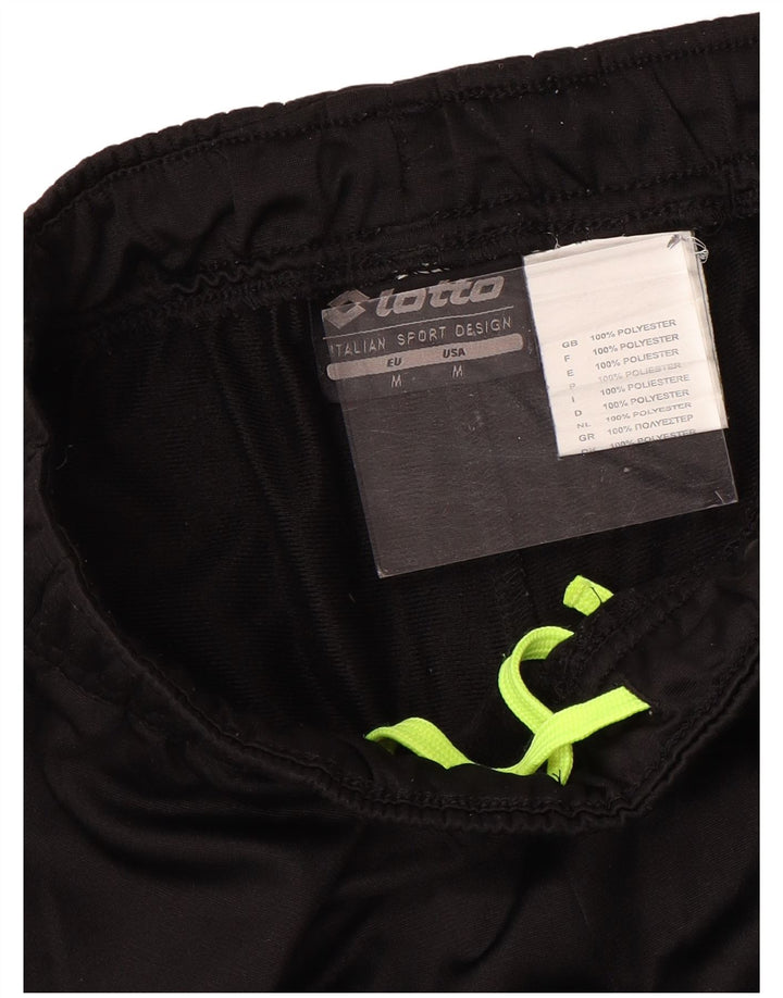 LOTTO Womens Tracksuit Trousers Joggers UK 12 Medium Black Polyester