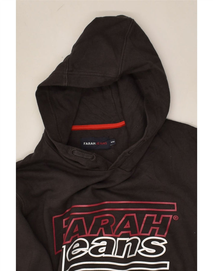 FARAH Boys Graphic Hoodie Jumper 14-15 Years Grey Cotton | Vintage Farah | Thrift | Second-Hand Farah | Used Clothing | Messina Hembry 