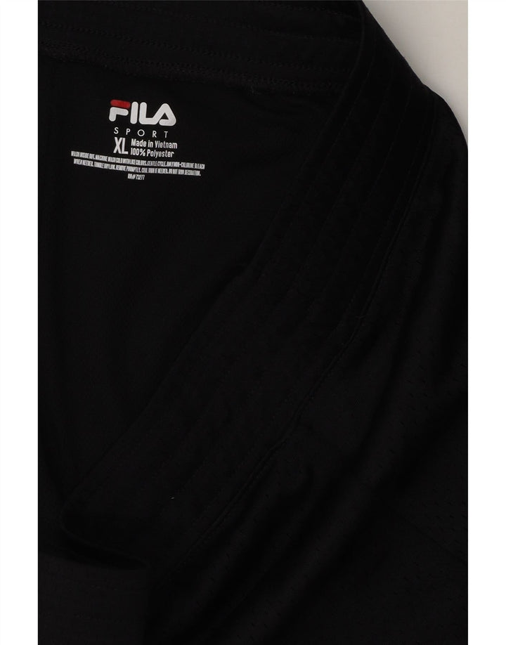 FILA Womens Sport Shorts UK 18 XL  Black Polyester