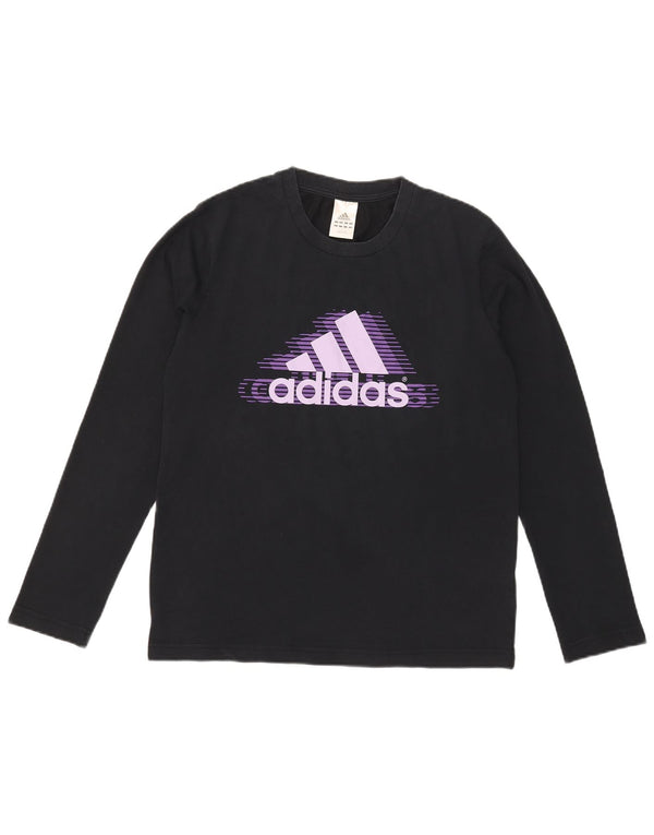 Adidas Mens Graphic Top Long Sleeve Medium Navy Blue