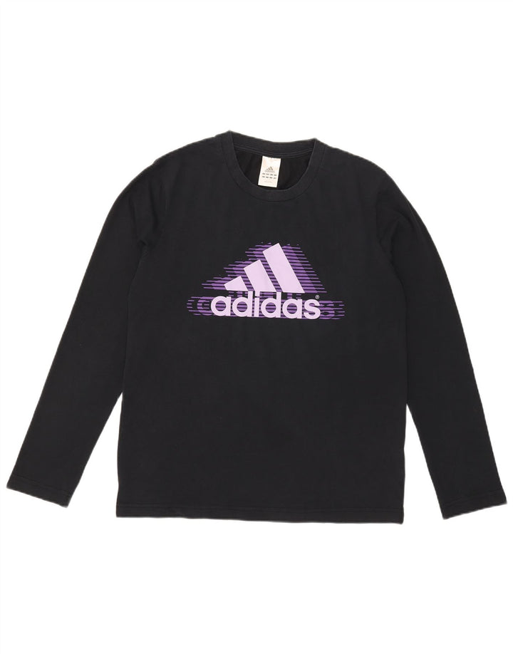 Adidas Herren Graphic Top Langarm Medium Marineblau