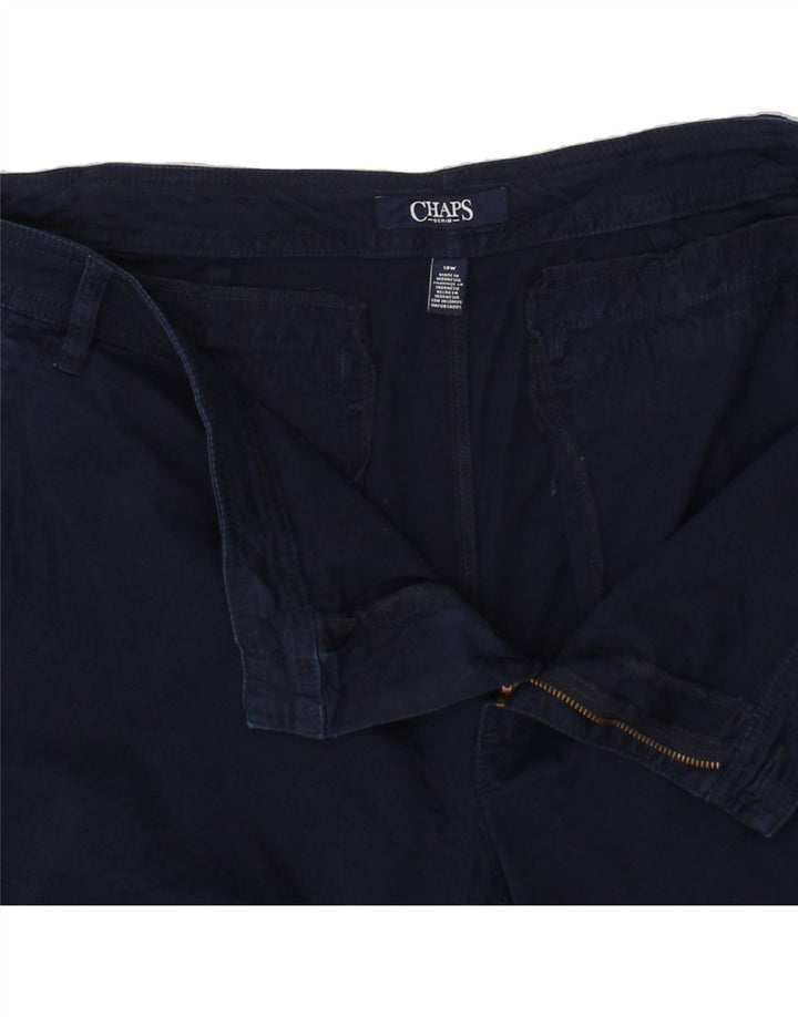 CHAPS Womens Cargo Shorts US 18 2XL W40  Navy Blue Cotton Vintage Chaps and Second-Hand Chaps from Messina Hembry 