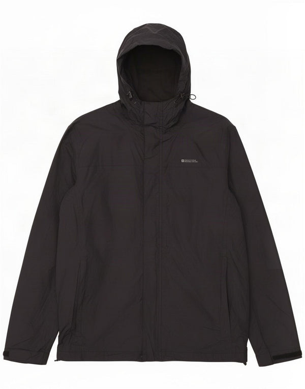 Mountain Warehouse Męska wodoodporna kurtka z kapturem UK 38 Medium Black Nylon