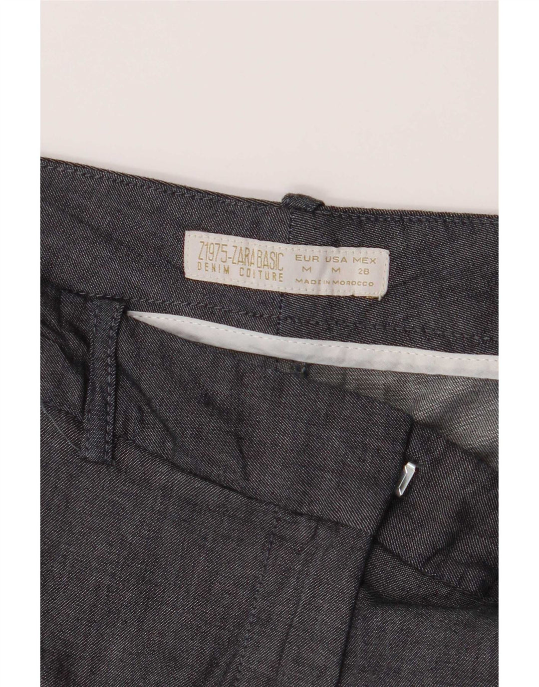 Zara Chino Shorts til kvinder Medium W28 Grå Bomuld