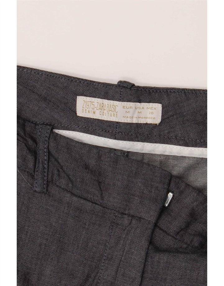 Zara Chino Shorts til kvinder Medium W28 Grå Bomuld