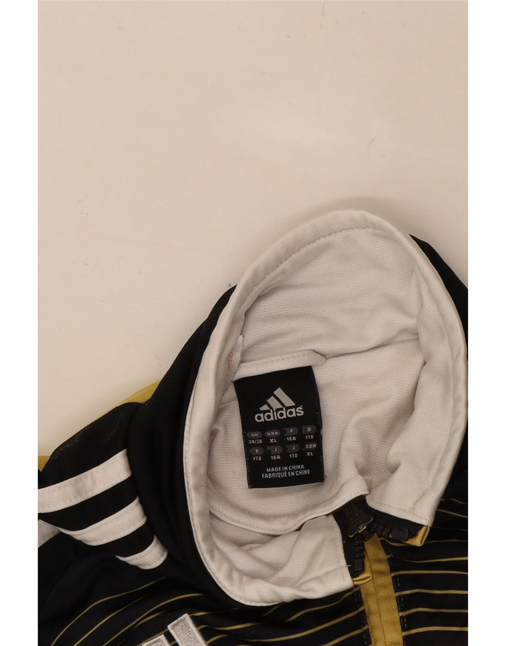 ADIDAS Boys Tracksuit Top Jacket 15-16 Years Black Colourblock Polyester Vintage Adidas and Second-Hand Adidas from Messina Hembry 