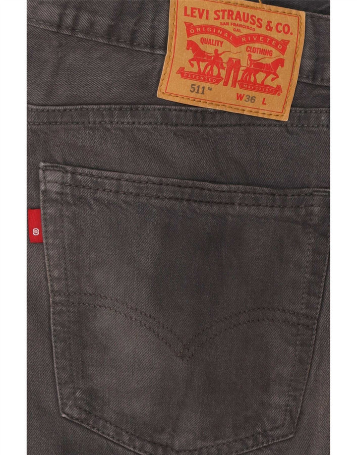 Levi's Mens 511 Denim Shorts Large W36 Grey Cotton