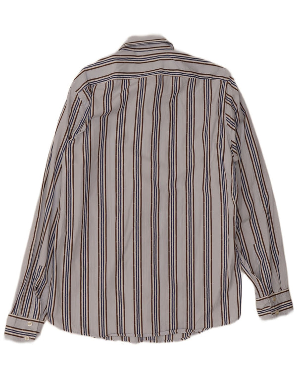 Hugo Boss Mens Shirt Medium Blue Striped