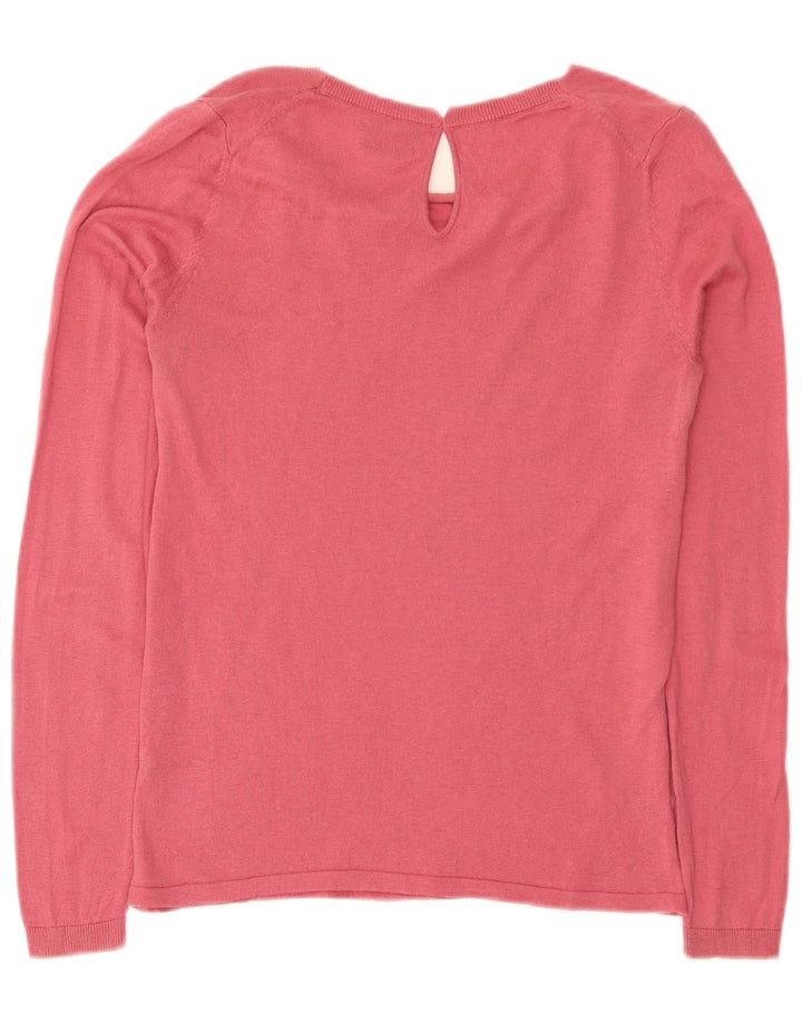 Massimo Dutti Damen Top Langarm UK 12 Mittelrosa Seide