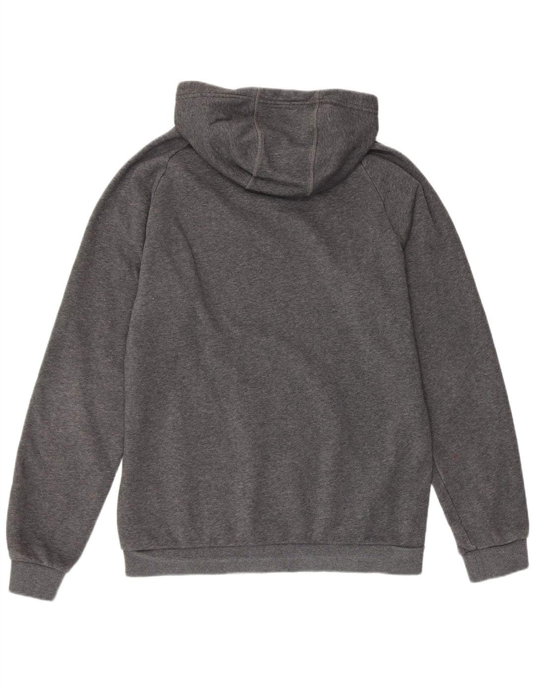 ADIDAS Mens Hoodie Jumper Medium Grey Cotton