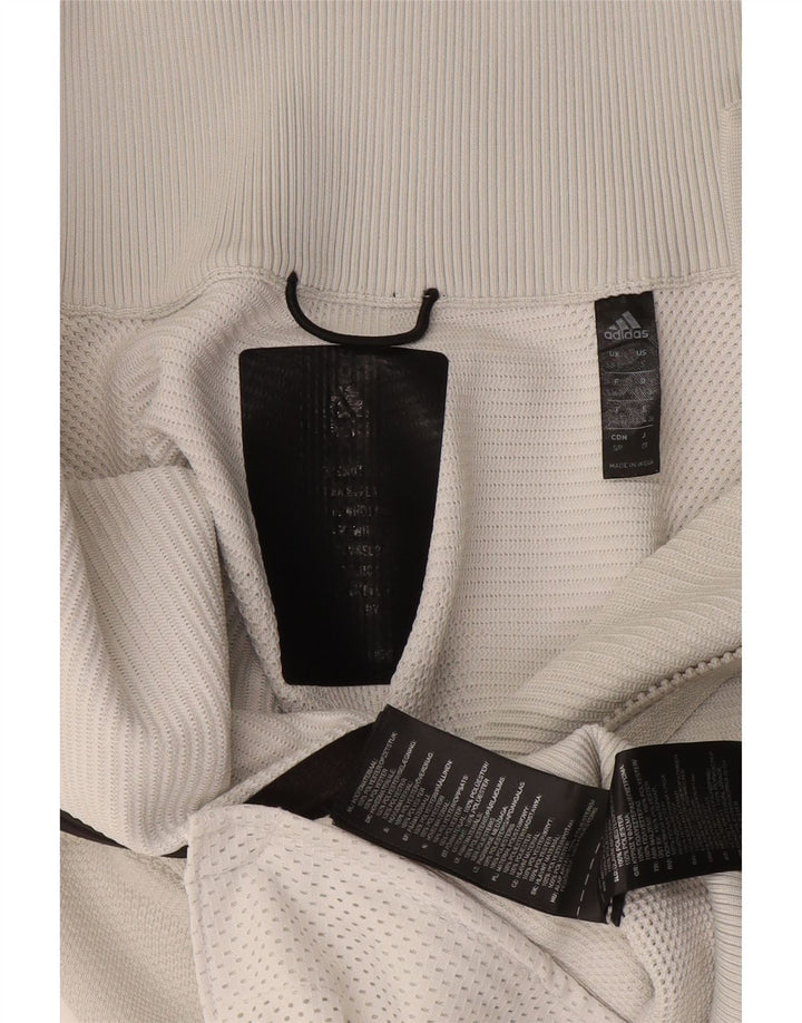 Adidas Womens Graphic Tracksuit Top Jacket UK 8/10 Small White Polyester