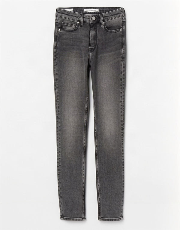 Calvin Klein Damen Skinny Jeans W26 L27 Graue Baumwolle