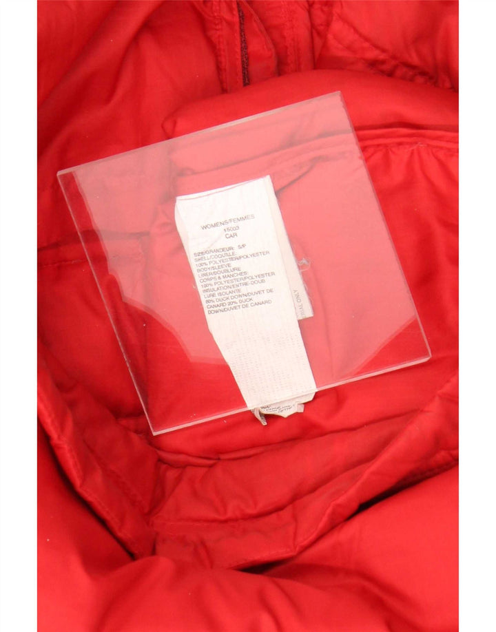 Woolrich Damen Übergroße wattierte Jacke UK 10 Small Rot Polyester