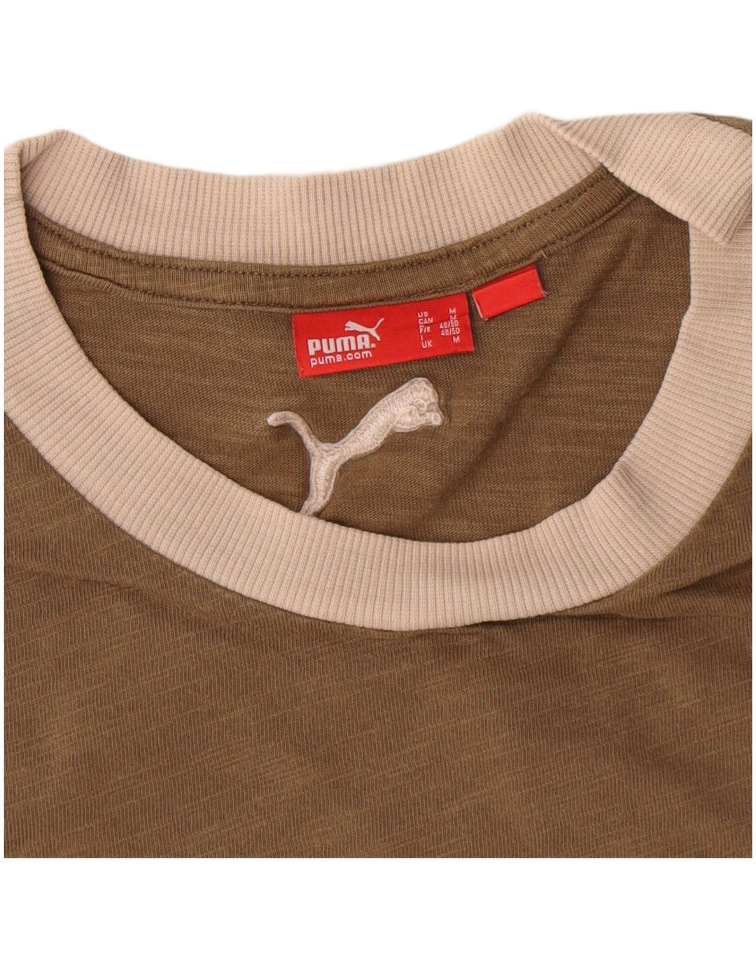 Puma T-Shirt Graphique Homme Marron Moyen Coton