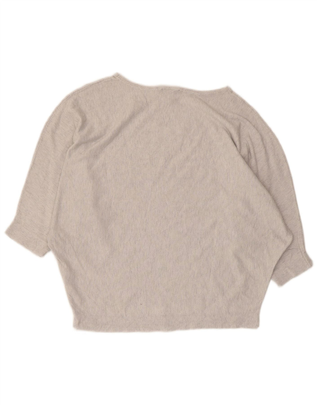 Phase Eight Womens Batwing Crop Top 3/4 Sleeve UK 14 Medium Grey Flecked