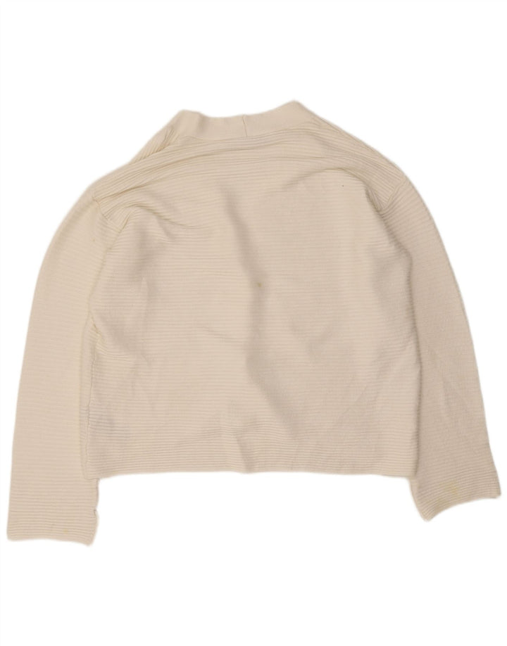 Zara Womens Oversized Cardigan Sweater UK 10 Small White Viscose