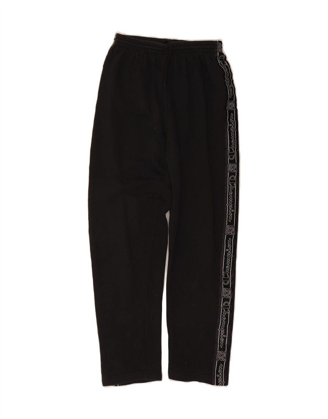 CHAMPION Mens Graphic Tracksuit Trousers XS  Black Vintage Champion and Second-Hand Champion from Messina Hembry 