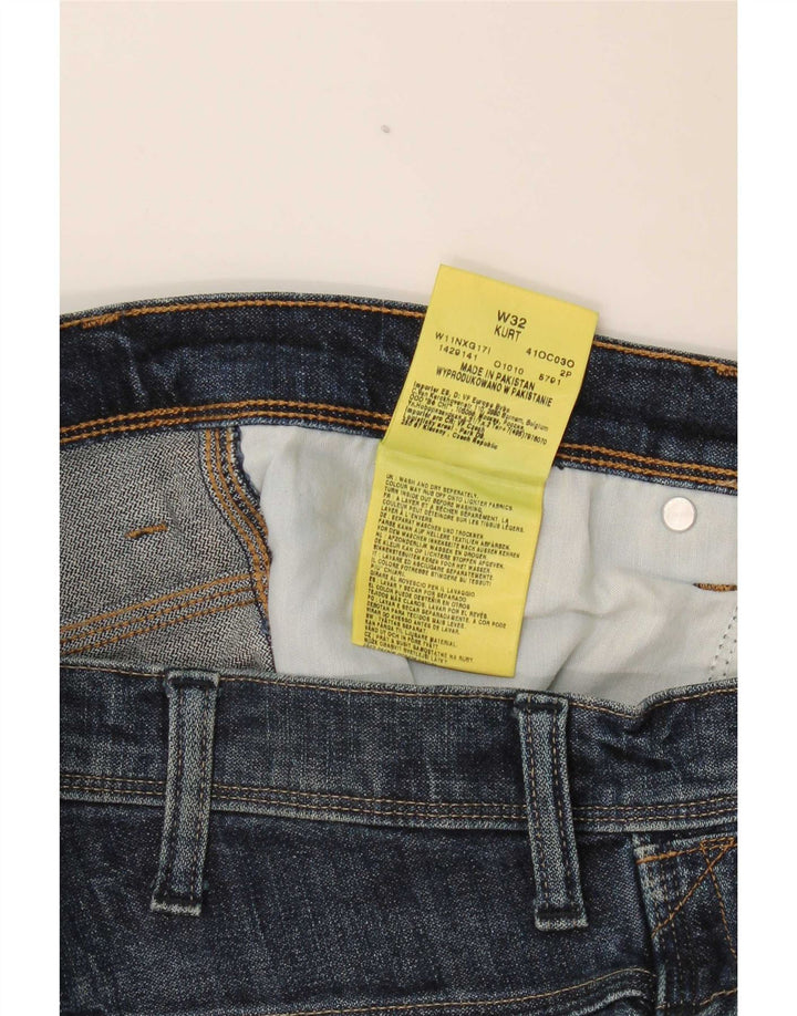Wrangler Herren Kurt Denim Shorts W32 Mittelblaue Baumwolle