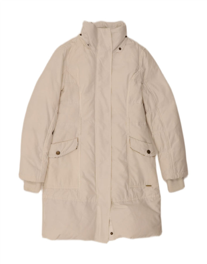 GAS Womens Padded Coat IT 38 XS White Cotton Vintage Gas and Second-Hand Gas from Messina Hembry 