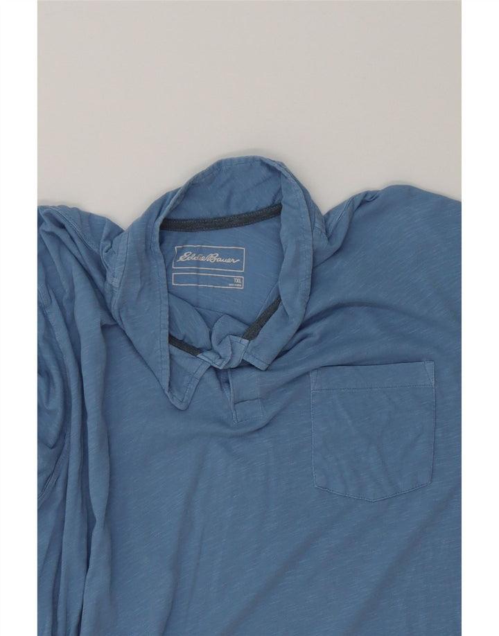 EDDIE BAUER Mens Polo Shirt XL Blue Cotton Vintage Eddie Bauer and Second-Hand Eddie Bauer from Messina Hembry 