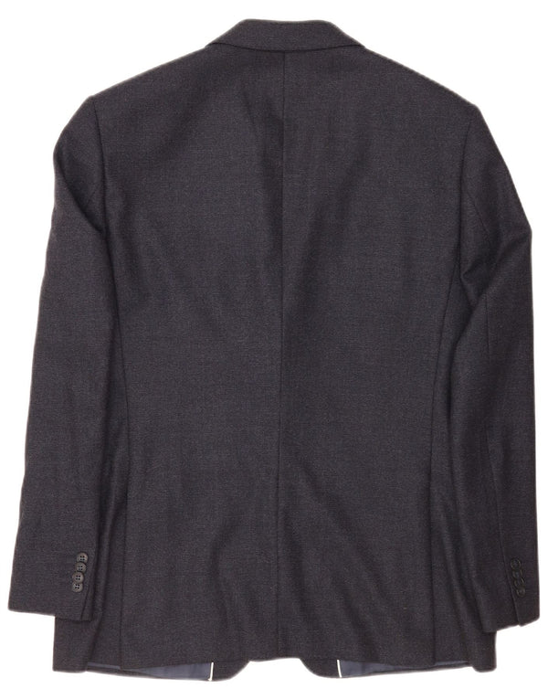 Daniel Hechter Mens 2 Button Blazer Jacket UK 38 Medium Grey Wool
