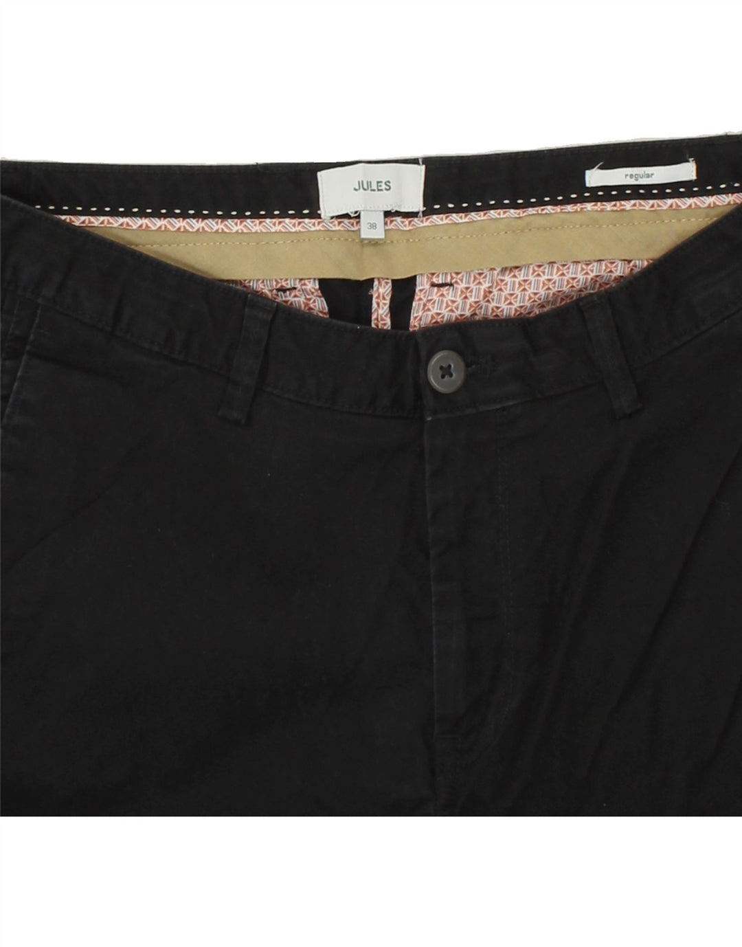 JULES Womens Regular Chino Trousers EU 38 Medium W29 L32 Black Cotton Vintage Jules and Second-Hand Jules from Messina Hembry 