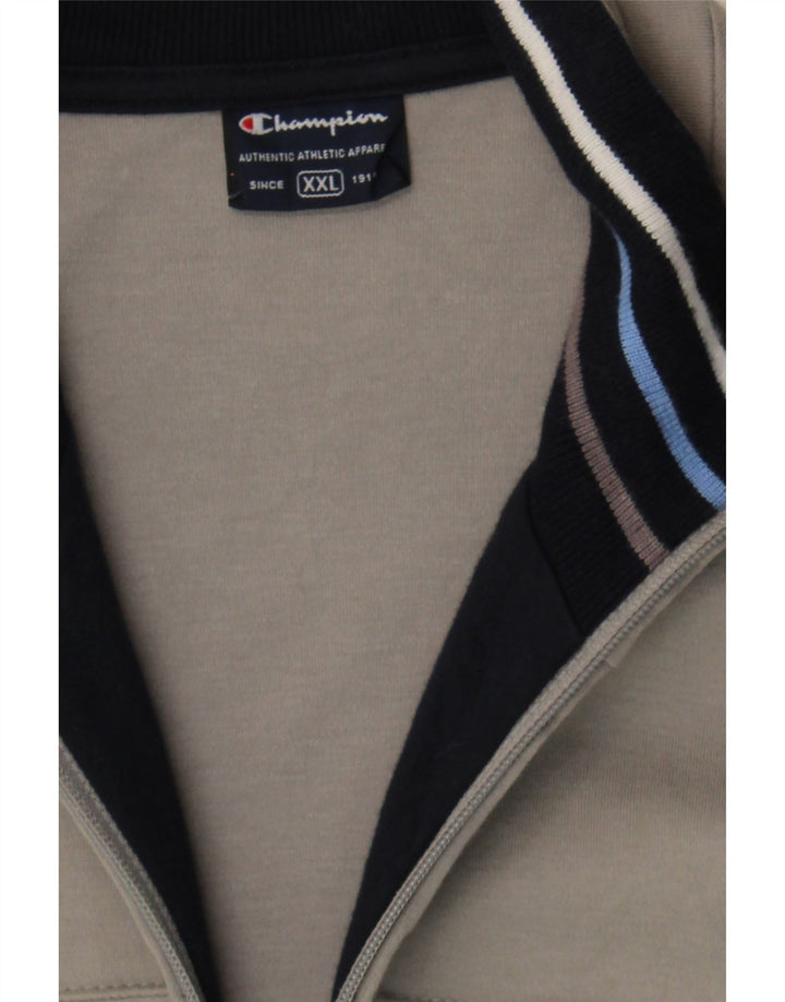CHAMPION Mens Tracksuit Top Jacket 2XL Grey Cotton Vintage Champion and Second-Hand Champion from Messina Hembry 