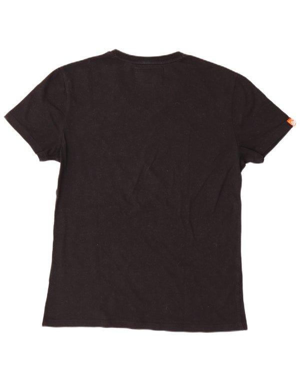 Superdry Herren T-Shirt Top Large Schwarz Baumwolle