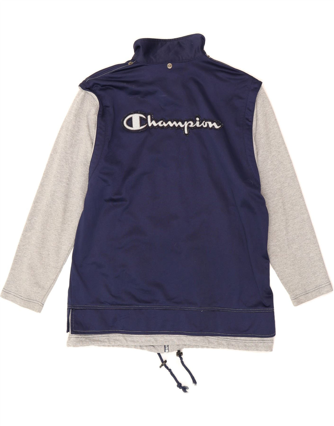 CHAMPION Boys Bomber Jacket 13-14 Years Navy Blue Colourblock Polyester Vintage Champion and Second-Hand Champion from Messina Hembry 