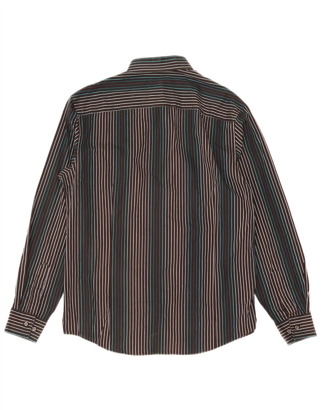 Jasper Conran Mens Shirt Medium Black Striped Cotton