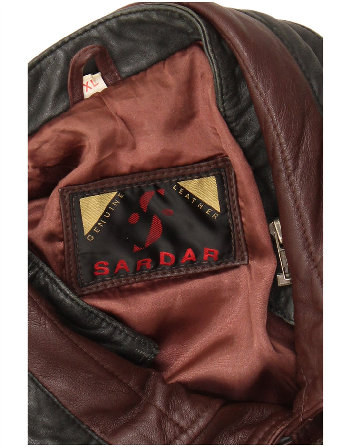 Giacca in pelle da uomo SARDAR UK 42 XL in pelle marrone