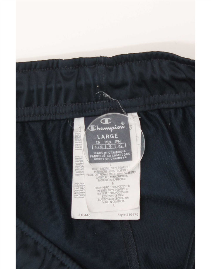 Champion Mens Tracksuit Trousers Joggers Large Navy Blue Polyester