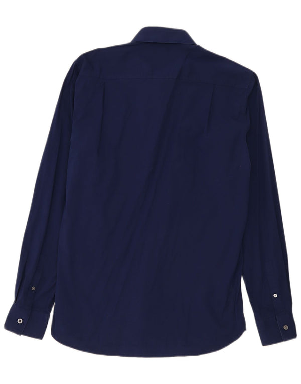 Camicia da uomo Dkny taglia 16 grande cotone blu navy