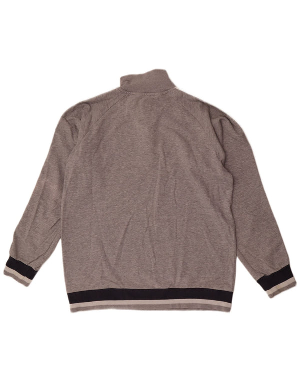 Champion Sweat-shirt graphique à col zippé pour homme 2XL Gris Colorblock