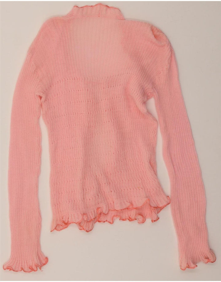 VINTAGE Womens Cardigan Sweater UK 12 Medium Pink Vintage Vintage and Second-Hand Vintage from Messina Hembry 