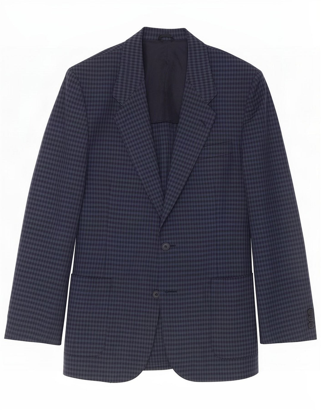 Chaqueta tipo blazer vintage de 2 botones para hombre IT 50 Large Navy Blue Gingham