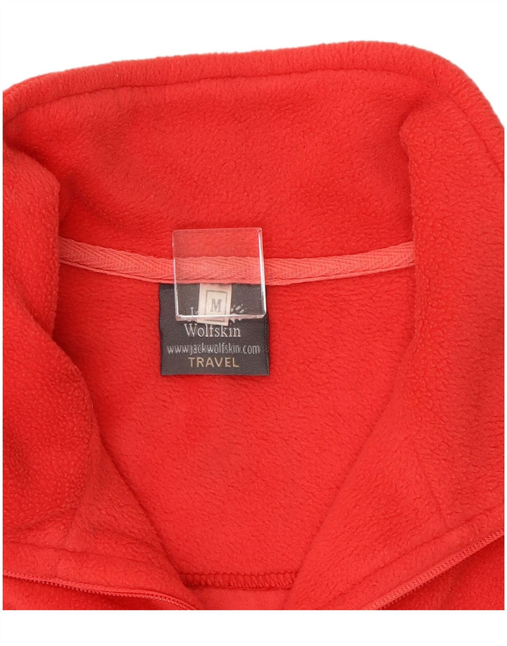 JACK WOLFSKIN Womens Travel Fleece Jacket UK 14 Medium Red