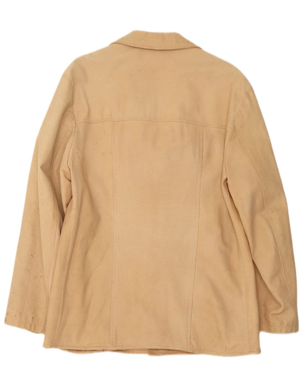 veste en cuir homme vintage IT 52 XL Beige