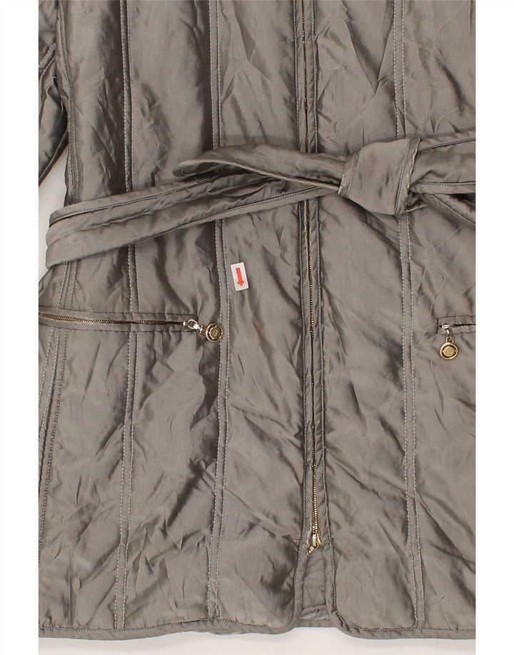 ESCADA Womens Padded Coat EU 38 Medium Grey Acetate Vintage Escada and Second-Hand Escada from Messina Hembry 