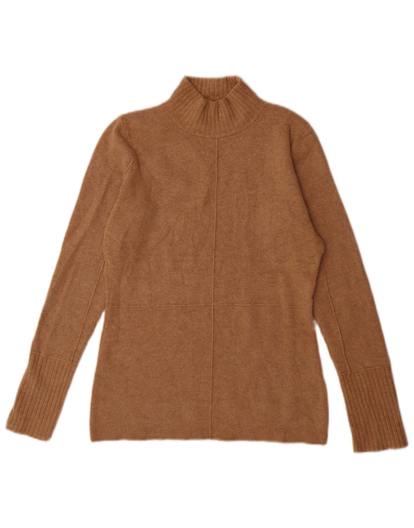 Marks & Spencer Damen Rollkragenpullover Pullover UK 6 XS Braun Polyamid