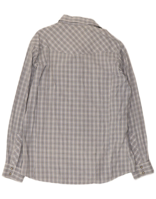 Marlboro Classics Herrenhemd 2XL, blau kariert, Baumwolle