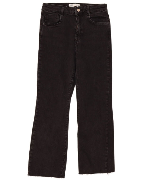 Женские прямые джинсы Zara EU 38, маленькие W28 L26, черные