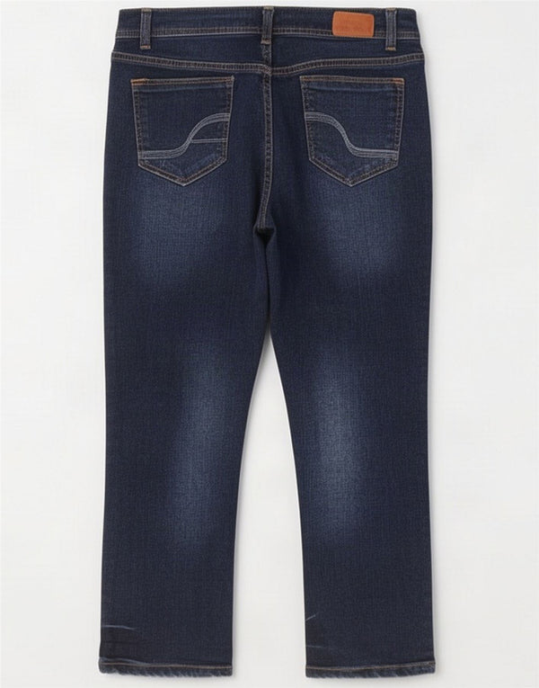 Fed Face Womens Cropped Jeans UK 12 Medium W32 L23 Navy Blue
