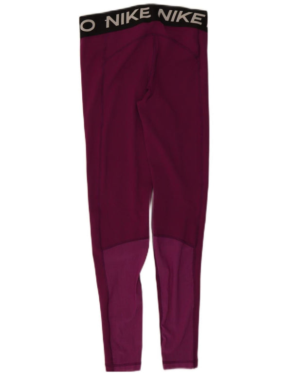 Leggings grafici Nike Dri Fit da donna UK 8 Small Purple Colourblock