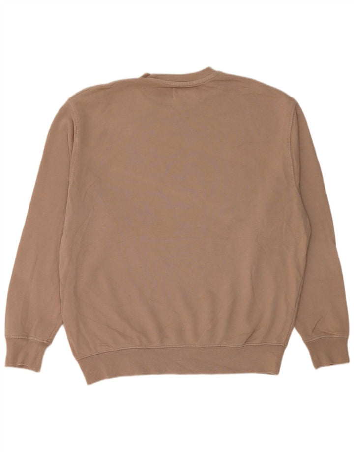 Zara Mens Sweatshirt Jumper Medium Beige Cotton