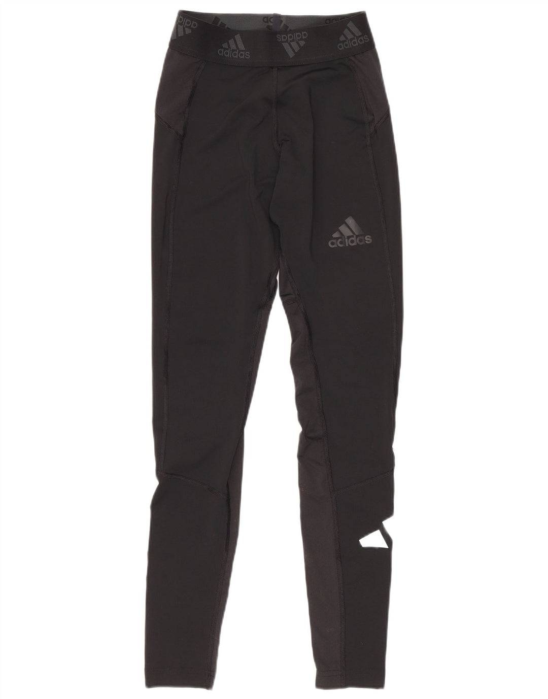 Adidas Womens Graphic Leggings UK 10 Small Black Polyester
