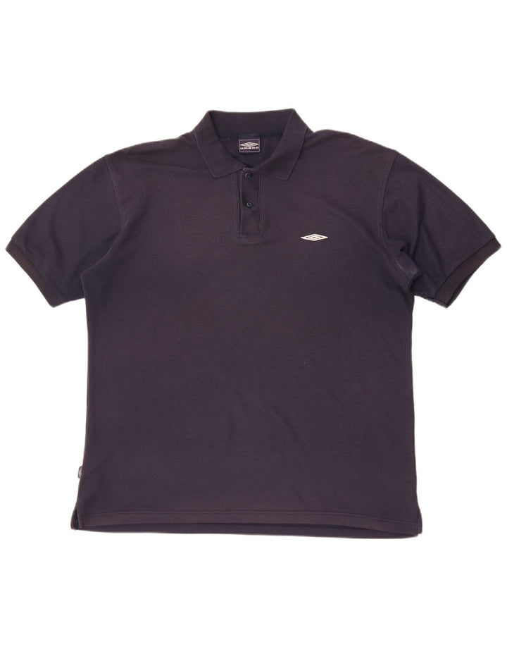 Umbro Mens Polo Shirt XL Navy Blue Polyester