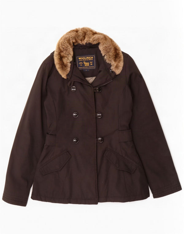 Woolrich Womens Parka Jacket UK 10 Small Black Nylon