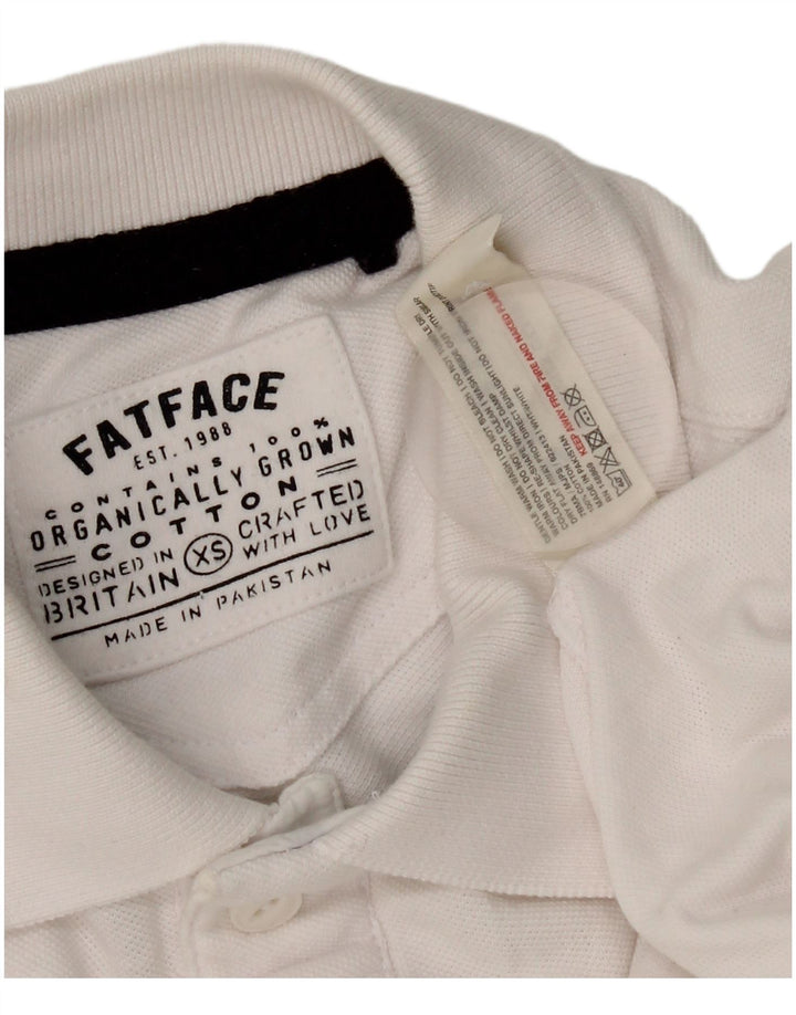 Fat Face Mens Polo Shirt XS White Cotton